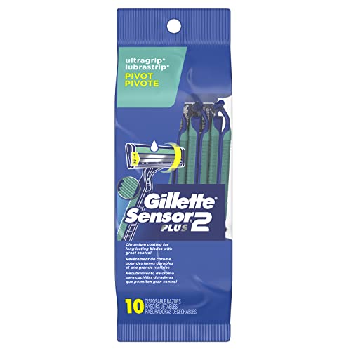 Gillette Sensor2 Plus Pivoting Head Men’s Disposable Razors, 10 Count (Pack Of 3) #TOP1