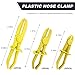 DXNQ 6 PCS Hose Clamp Pliers, 3 Size Plastic Radiator Hose Pinch Off Pliers Set, Line Pinch Clamps for Car Brake Hoses Fuel Hoses Coolant Hoses Water Hoses, Car Accessories (Yellow)