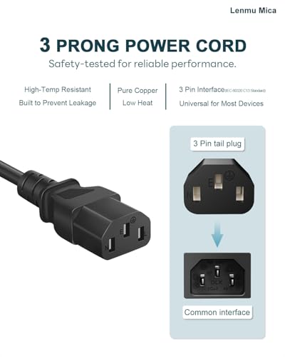 Image of Amplifier AC Power Cord for ION Bluetooth Speakers, Guitar Amps