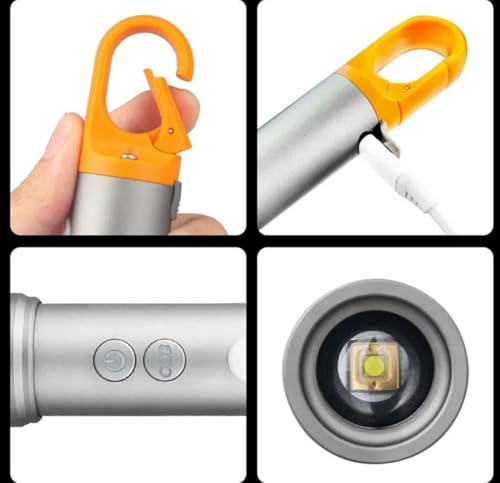 Image of COBA High Power Rechargeable LED Flashlight White Laser Torch Light with Hanging Multifunctional Head Shade Side COB Camping Reading