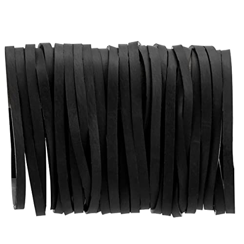 100 Piezas Gomas Elasticas, 5mm Goma Elastica Ancho Negra Goma Elastica, Reutilizable Gomas Elasticas Papeleria Bandas de Goma Organizar Archivos Rubber Bands para Hogar, Oficina, Escuelas