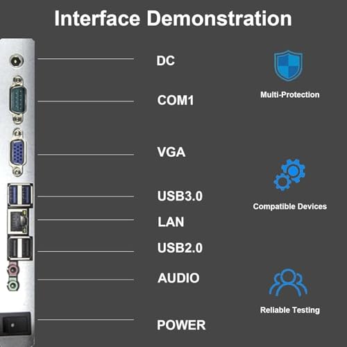 Image of Mobile Pos Cash Register,Pos System,Cash Register Machine with 15 inch Multi-Touch Monitor,N2840 CPU,4Gb Ram,64Gb Ssd,Windows 10 for Retail,Restaurant,Retail,Cafe,Club