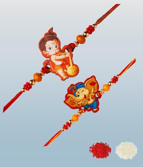 Image of Bhavika Enterprises Kids Bheem & Ganeesh Ji Rakhi for Brother and littlebrothers | (Set Of 2)