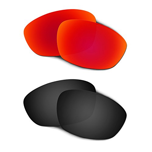 Lentes polarizadas para Oakley Straight Jacket 2007 de color rojo y negro
