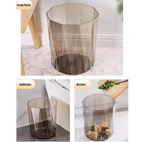 Cesta de basura creativa para dormitorio papelera transparente 8