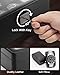Vlando 6-Slot Watch Case for Men, Watch Box with Glass Lid, Lockable Watch Holder, Business Textured Leather Organizer Display Case, Soft Pillow, Gifts for Fathers, Dad, Husband - Black