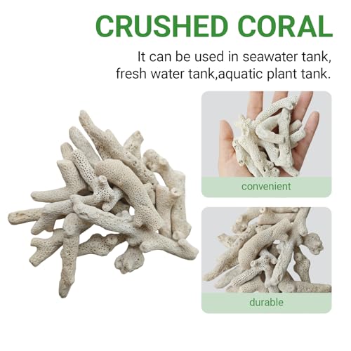 Image of 1.1lb /500g Crushed Coral, Natural Fish Tank Crushed Coral, Crushed Coral Filter for Freshwater Aquarium Ph Aquarium Bio Filter Media Bag Reusable Aquarium Filter