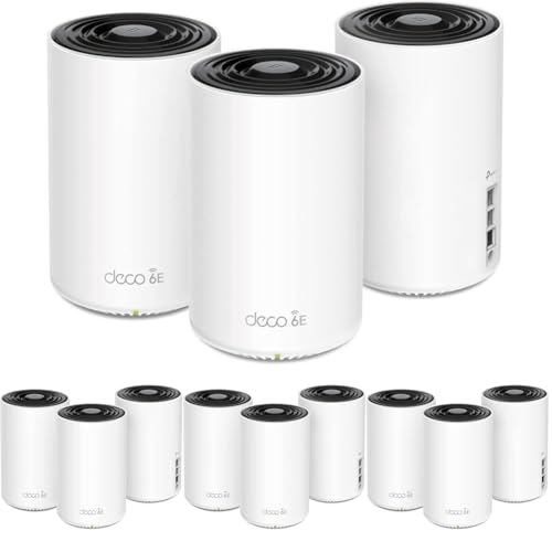 Image of TP-Link Deco XE75 Pro AXE5400 Tri-Band WiFi 6E Mesh System - 2.5G WAN /LAN Port,Covers up to 7200 Sq.Ft,Replaces WiFi Router and Extender,AI-Driven Mesh,6GHz Band,(Pack of 12)