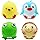 4 Pack Stress Balls, Animal Shaped Squishy Stress Relief Toys,Fidget Sensory Squeeze Toys for Children with Autistic ADHD Anxiety,Fun Birthday Party Favors Gifts,Stocking Stuffers