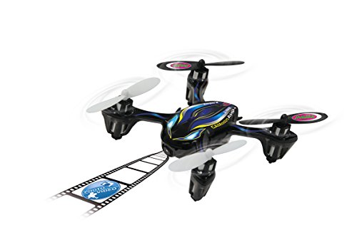 JAMARA 422017 - Camostro HD Drone Kompass Flyback Turbo 2,4G - HD Kamera (720p), bis zu 40 Km/h, elektronische Kompass/Flyback Funktion, 3 Flugmodi, 4 kraftvolle und durchzugsstarke Rotoren, LEDs