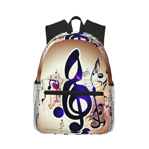 Sac à dos de voyage classique avec notes de musique pour le travail et trajets
