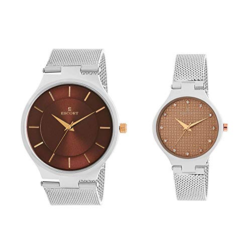 Escort Analog Brown Dial Unisexs Watch-E 2700-7248 SM (B08FVBCG2G) Amazon Price History, Amazon Price Tracker