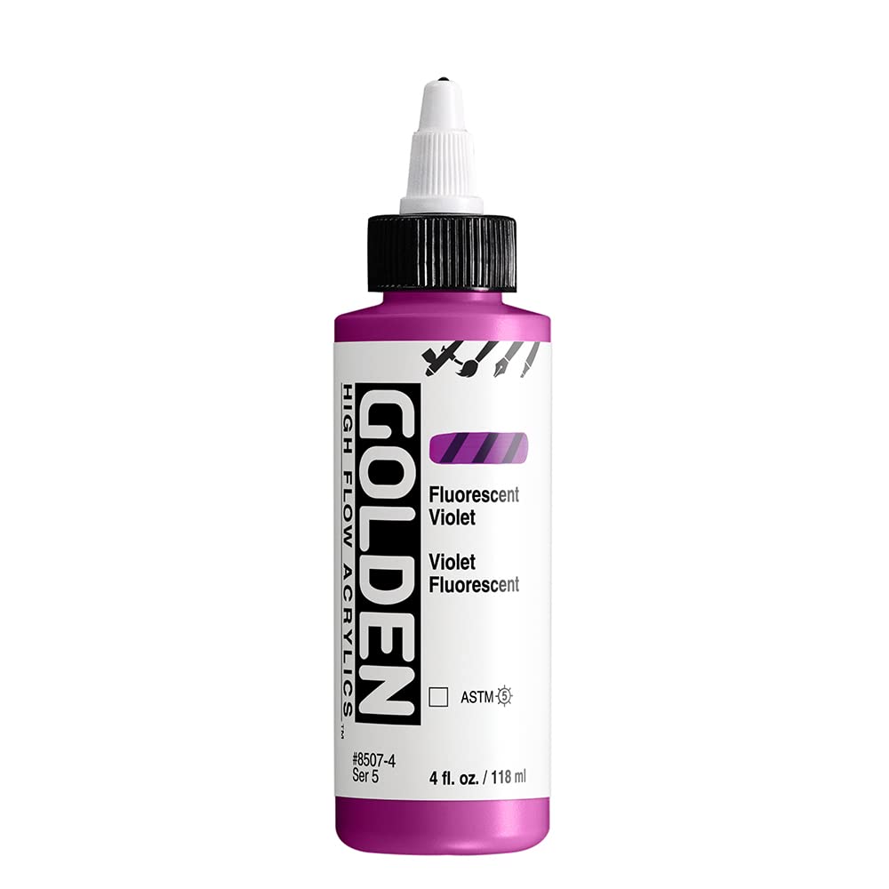 Acrylique à haut débit violet fluorescent 118 ml : opacité transparente