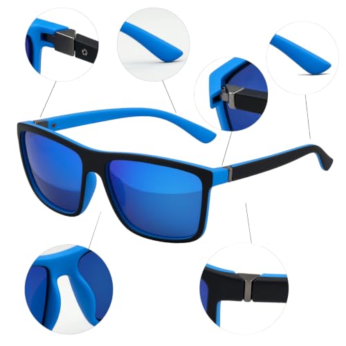 Image of Men's Sports Polarized Sunglasses Square Frame Glasses NP1007