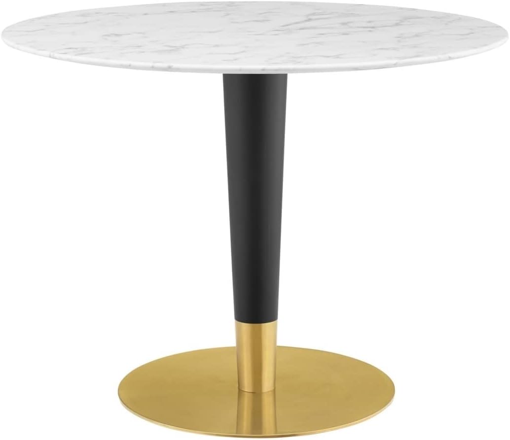 Modway Zinque Artificial Marble Dining Table, 40 Inch