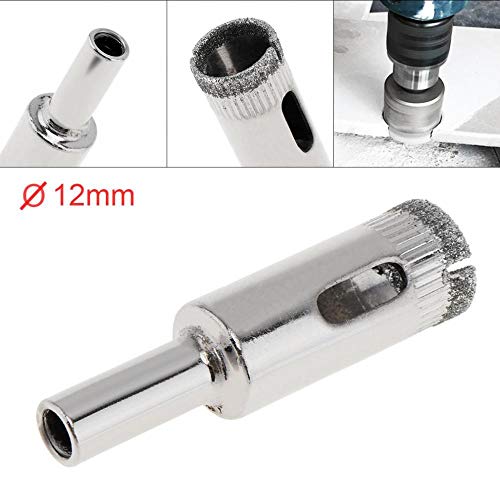 Broca de núcleo diamantada 12 mm para vidrio y cerámica miniatura 4