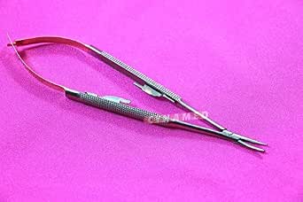 GERMAN Castroviejo Micro Needle Holder – Curved TC 6 Surgical Dental Instrument