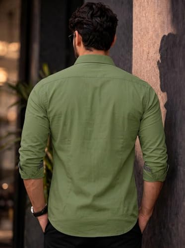 Image of Amazon Brand - INKAST Cotton Shirt for Men | Regular Fit Full Sleeve Casual Shirt | Stylish Formal Office Wear Shirts for Men | Soft Comfortable Breathable Cotton Fabric | Fashionable Office Wear