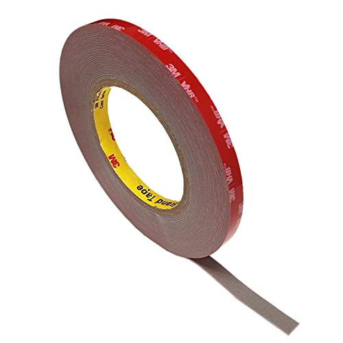 Kediyoo Cinta adhesiva de doble cara, impermeable y resistente, 10 m de largo, 0,9 cm de ancho para coche, decoración del hogar, decoración de oficina
