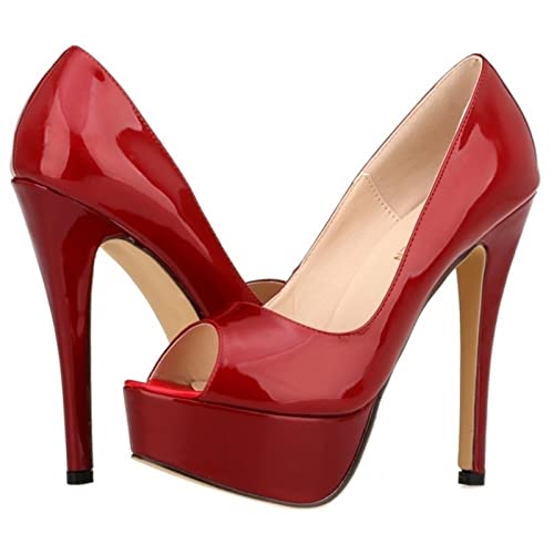 Super high le cuir breveté high heels chaussures de soirée taille 42 - 7