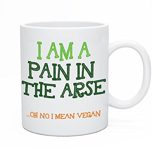 Funny Coffee & Tea Ceramic Vegan Mug - Brilliant Gift Idea.