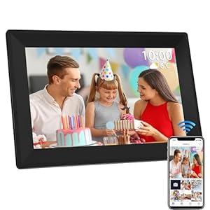 Touchscreen Digital Picture Frame WiFi 10.1Inch Digital Photo Frame 800 * 1280 HD Smart Cloud Photo Frame Anytime, Anywhere use App Share Photos and Videos【 Unlimited friendconnections】