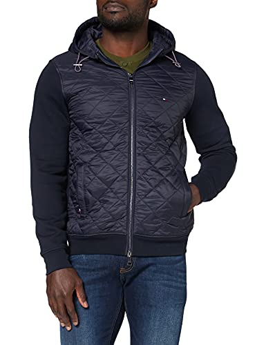 Preisvergleich Produktbild Tommy Hilfiger Herren Mix Media Diamond Zip Thru Strickjacke, Wüstenhimmel, XS
