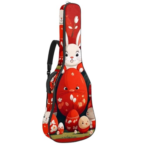 Housse guitare acoustique universelle 42.9x16.9x4.7 in motif de Pâques
