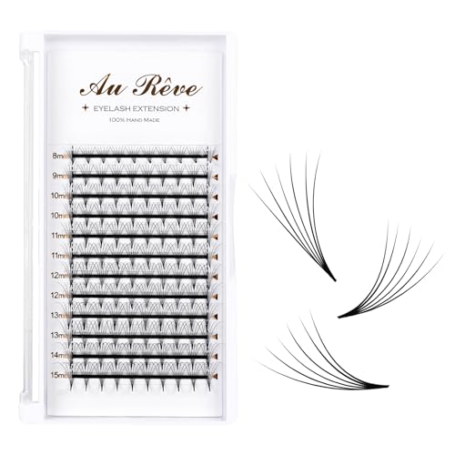 Premade Fans Eyelash Extensions 6D 0.07 D 8-15mm Mix Matte Black