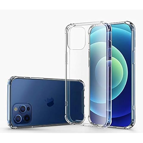 Case For iphone 12 pro and iphone 12, Hually [Anti-Yellow] [Camera Care Protection] Shockproof Smartphone Cover, Rreinforced Corner Phone case for iphone 12 pro Funda Coque Hülle - Pure Clear Cover