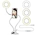 Cell Phone Holder with Selfie Ring Light Compatible with iPhone & Phone Android, UBeesize LED Camera Light with Lazy Bracket for Live Stream, Desk Lamp for Bedroom, Office, Kitchen, Bathroom (White)