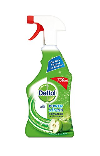 Dettol Power and Fresh Spray, Green Apple, 750 ml, Pack of 3