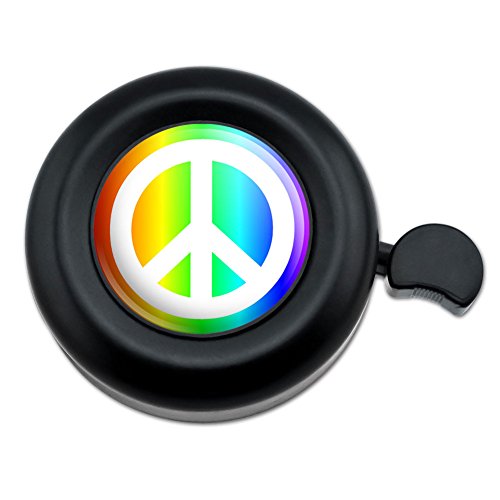 GRAPHICS & MORE Peace Sign Symbol Rainbow Bicycle Handlebar Bike Bell