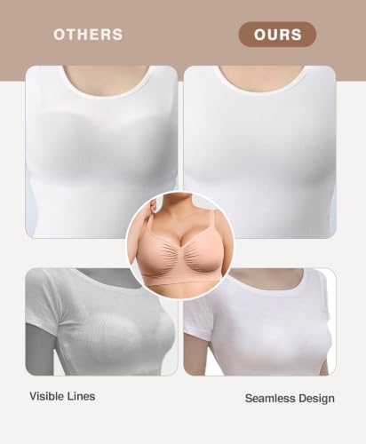 Image of Lover-Beauty Bralettes for Women Wireless Stretch Unlined Everyday Bra