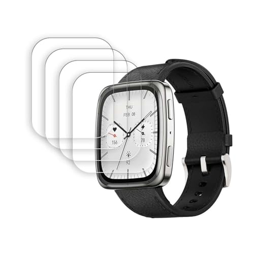 Image of smart watch Screen Guard Protector Compatible for Amazfit Active 2 Square|screen guard |Ultrathin 0.125mm Flexible Screen Protector TPU Membrane with Edge to Edge Full Screen Coverage & Easy Installation (Pcs - 3)