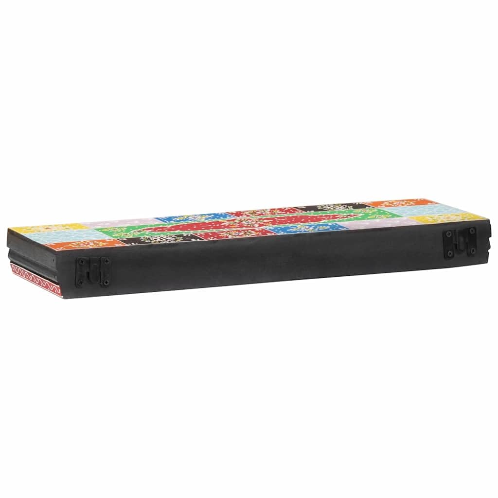Estante de pared de madera maciza multicolor, 60 x 20 x 6 cm, moderno estante flotante de madera de mango para salón, pasillo y dormitorio