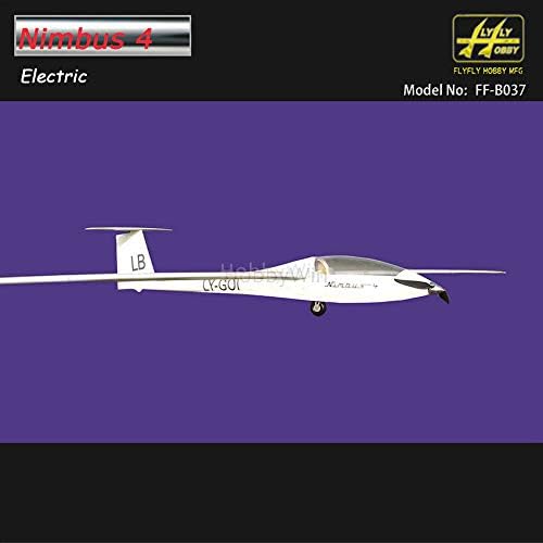 Nimbus 4000mm Electric Glider with Brake Retract Motor Prop Spinner RC Fiberglass Sailplane