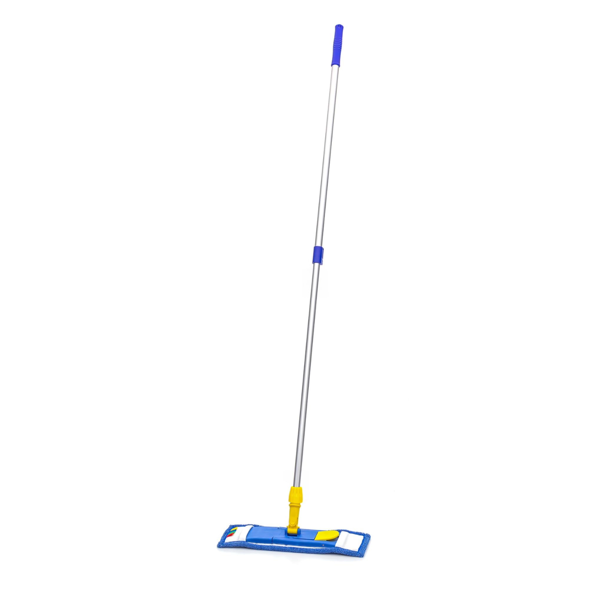 Wisch-Star Wischmopp-Set 50 cm mit verstellbarem Stil 70-140cm | Mit Teleskopstil, Microfaserbezug und Magnetklapphalter, Profi-Qualität für gründliche Reinigung, langlebig & robust