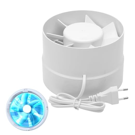 Extractor de Aire Silencioso, 150 mm, 305 m3/h, Extractor Aire Antirretorno Conducto Inline, Para Baño WC Tienda Invernadero Cocina Oficina Garaje