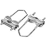 ✅ 2x Bügelschelle U-Schelle Sat Mast Schelle bis 60 mm 17cm verzinkt