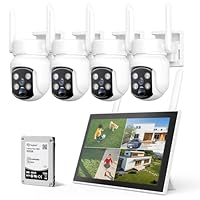 防犯カメラ 屋外 500万画素 2台セット 10インチモニター付き 360°回転 Amazon.co.jp: Anakk 防犯カメラ 屋外 500万画素対応 液晶