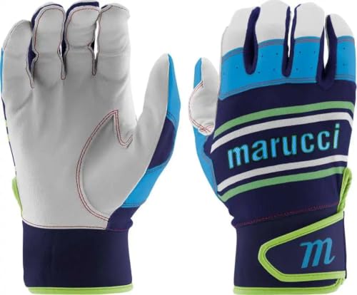 MARUCCI Swift LITE Youth Batting Gloves, RED/Navy Blue, YS