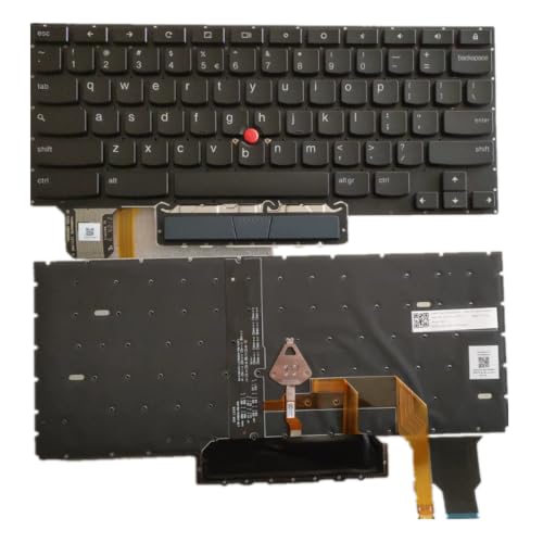 Clavier pour Lenovo ThinkPad C13 Yoga Chromebook noir US contre les touches bloquées