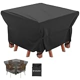 Velway Patio Furniture Covers Waterproof Outdoor Super Windproof 49 Inch Square Table Cover with Sea