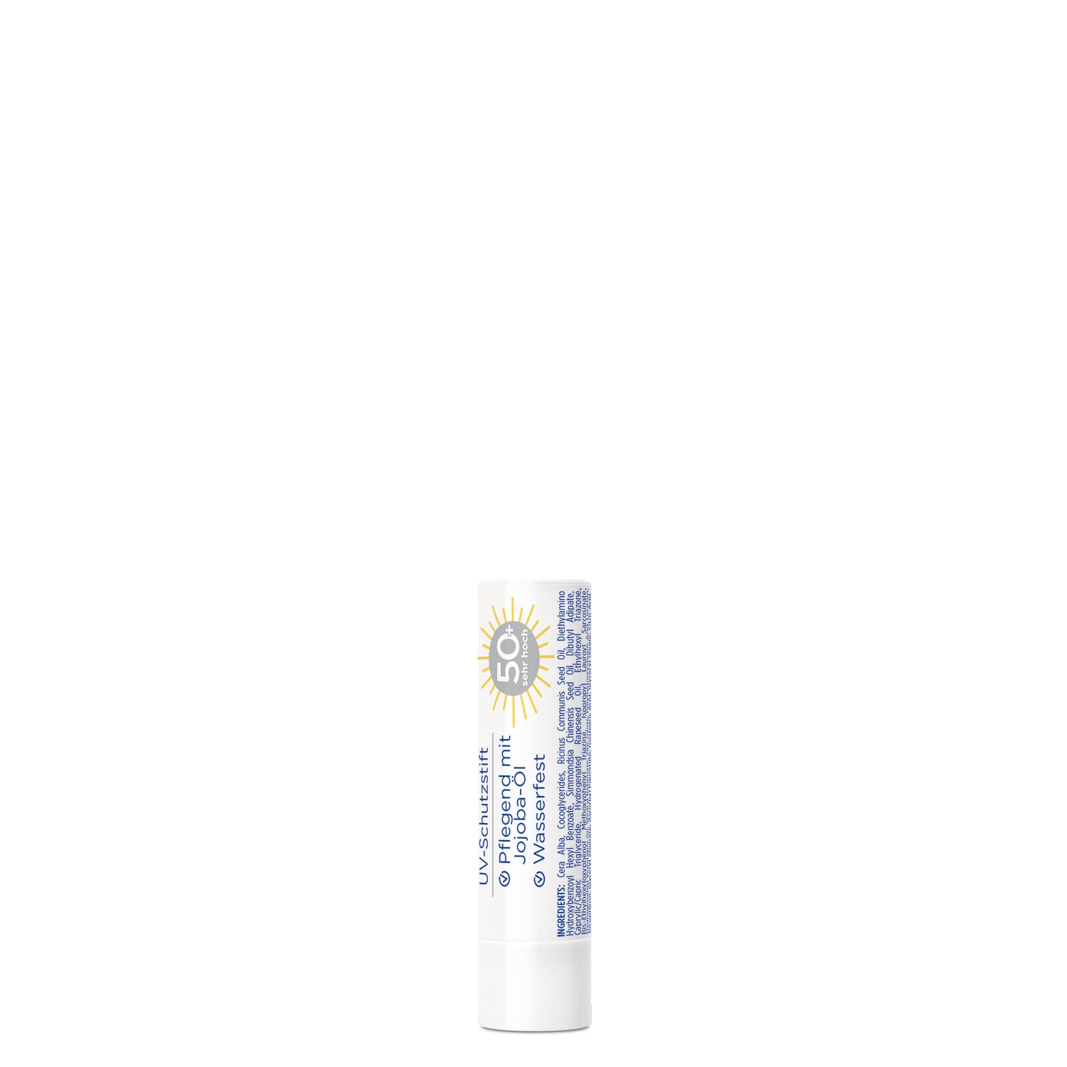 Ladival SPF 50+ - Protezione solare per labbra secche, delicata pelle delle labbra, con olio di jojoba, idratante, impermeabile, protezione UVA e UVB, 4,8 g