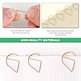 Gold Water Drop Paper Clips, 200 Pcs Paperclips Metal Teardrop Paper Clips Golden Water Drop Shaped Paperclips for Books 25 x 16mm - Image 4