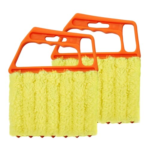 2 Pcs Blinds Cleaner Duster Tool 7 Finger Microfiber Washable