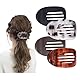 4 Stück Haarklammern für Damen, Flat Claw Clip, Rutschfeste Haarklammer, Matte Starker Halt Seitliche Haarklammern, Französische Haarspange für Alltag, Sport, Fahren, Liegen