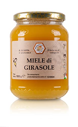 Italienischer Sonnenblumenhonig 1kg | Imkerei BZ | Natürlicher Süßstoff | Italienischer Honig | Gourmet-Lebensmittel | Sonnenblumenhonig Cover