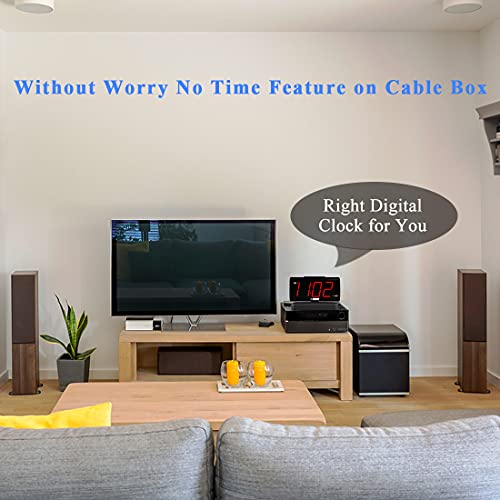 Alarm Clock Big Digits Wiht Swivel Base,2 Levels Alarm Sound,2-Level Brightness Digital Clock For Bedrooms,Easy To Read, Bedside Alarm Clock,12H Format, 9 Min Snooze,Outlet Powered, Battery Backup #TOP2